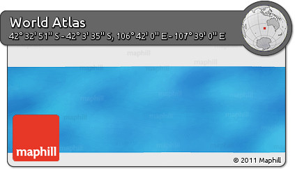 Physical Panoramic Map of the Area around 42° 18' 13" S, 107° 10' 30" E