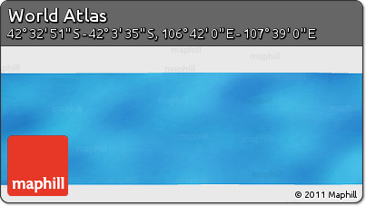 Physical Panoramic Map of the Area around 42° 18' 13" S, 107° 10' 30" E