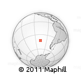 Outline Map of the Area around 42° 18' 13" S, 107° 1' 30" W, rectangular outline