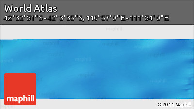 Physical Panoramic Map of the Area around 42° 18' 13" S, 111° 25' 30" E