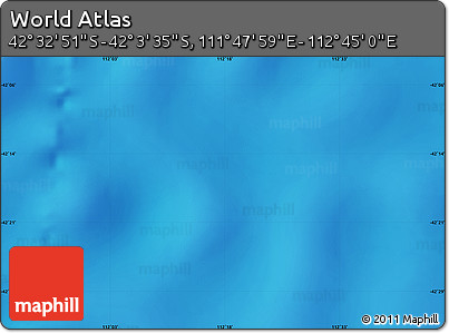 Physical Map of the Area around 42° 18' 13" S, 112° 16' 30" E