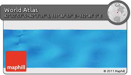 Physical Panoramic Map of the Area around 42° 18' 13" S, 112° 16' 30" E