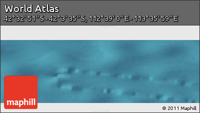 Satellite Panoramic Map of the Area around 42° 18' 13" S, 113° 7' 30" E