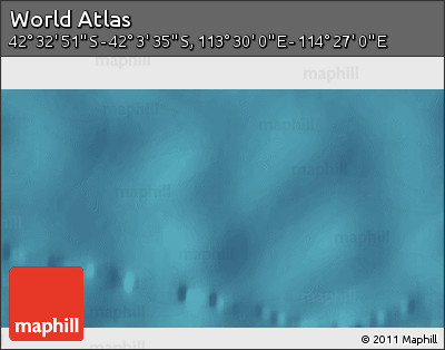 Satellite 3D Map of the Area around 42° 18' 13" S, 113° 58' 29" E