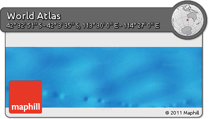 Physical Panoramic Map of the Area around 42° 18' 13" S, 113° 58' 29" E
