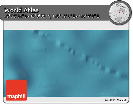 Satellite 3D Map of the Area around 42° 18' 13" S, 115° 40' 30" E