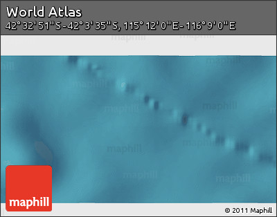 Satellite 3D Map of the Area around 42° 18' 13" S, 115° 40' 30" E