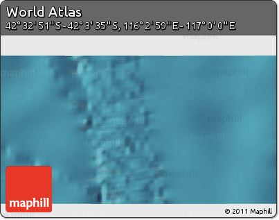 Satellite 3D Map of the Area around 42° 18' 13" S, 116° 31' 30" E