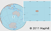 Gray Location Map of the area around 42° 18' 13" S, 119° 55' 30" E