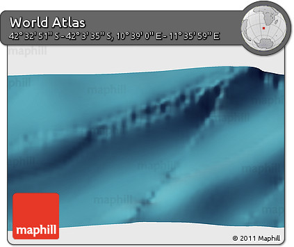 Satellite 3D Map of the Area around 42° 18' 13" S, 11° 7' 30" E