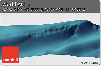 Satellite Panoramic Map of the Area around 42° 18' 13" S, 11° 7' 30" E