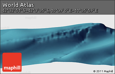 Satellite Panoramic Map of the Area around 42° 18' 13" S, 11° 7' 30" E