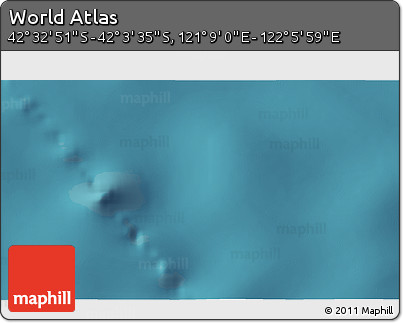 Satellite 3D Map of the Area around 42° 18' 13" S, 121° 37' 30" E
