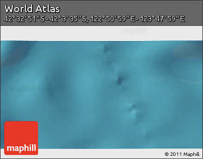 Satellite 3D Map of the Area around 42° 18' 13" S, 123° 19' 29" E