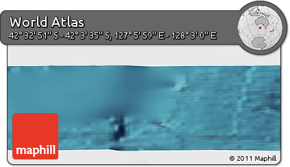 Satellite Panoramic Map of the Area around 42° 18' 13" S, 127° 34' 30" E