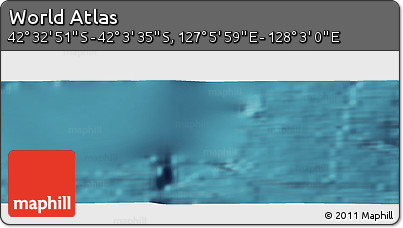 Satellite Panoramic Map of the Area around 42° 18' 13" S, 127° 34' 30" E
