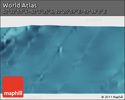 Satellite 3D Map of the Area around 42° 18' 13" S, 12° 49' 29" E