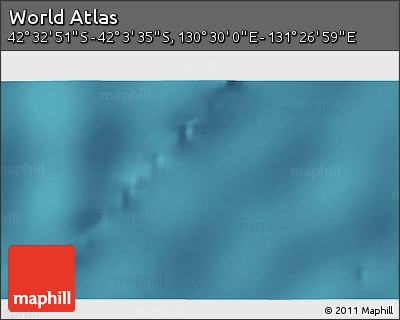 Satellite 3D Map of the Area around 42° 18' 13" S, 130° 58' 29" E