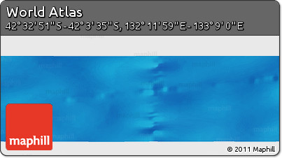 Physical Panoramic Map of the Area around 42° 18' 13" S, 132° 40' 30" E
