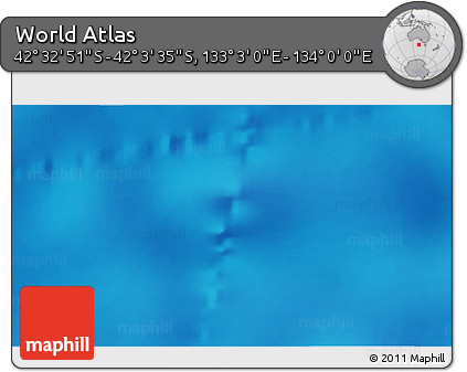 Physical 3D Map of the Area around 42° 18' 13" S, 133° 31' 30" E