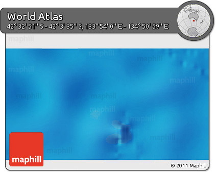 Physical 3D Map of the Area around 42° 18' 13" S, 134° 22' 30" E