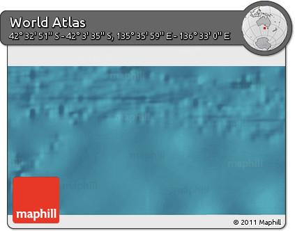 Satellite 3D Map of the Area around 42° 18' 13" S, 136° 4' 29" E