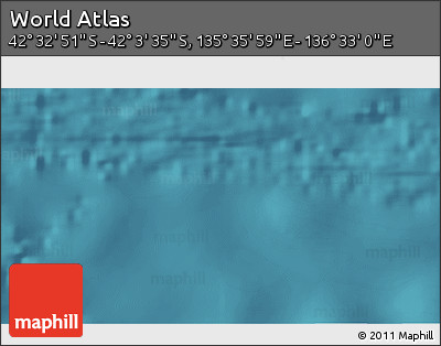 Satellite 3D Map of the Area around 42° 18' 13" S, 136° 4' 29" E