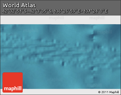 Satellite 3D Map of the Area around 42° 18' 13" S, 136° 55' 30" E