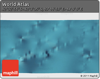 Satellite 3D Map of the Area around 42° 18' 13" S, 13° 40' 30" E