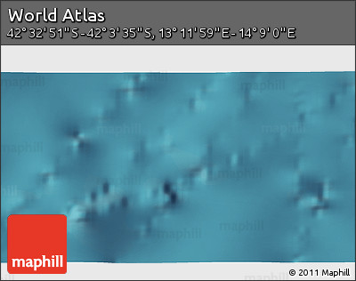Satellite 3D Map of the Area around 42° 18' 13" S, 13° 40' 30" E