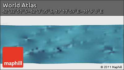 Satellite Panoramic Map of the Area around 42° 18' 13" S, 13° 40' 30" E