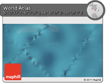 Satellite 3D Map of the Area around 42° 18' 13" S, 141° 10' 30" E