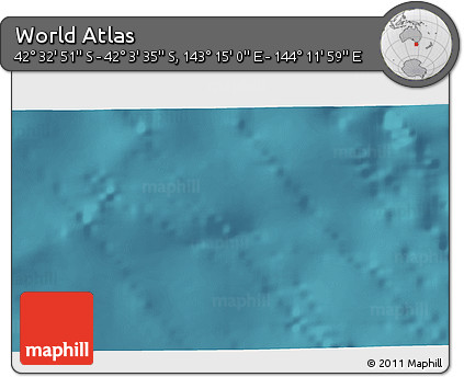 Satellite 3D Map of the Area around 42° 18' 13" S, 143° 43' 29" E