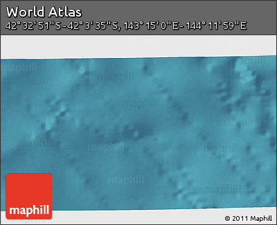 Satellite 3D Map of the Area around 42° 18' 13" S, 143° 43' 29" E