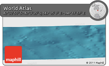 Satellite Panoramic Map of the Area around 42° 18' 13" S, 143° 43' 29" E