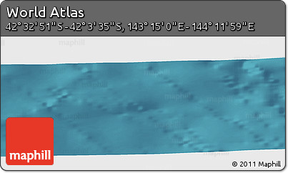 Satellite Panoramic Map of the Area around 42° 18' 13" S, 143° 43' 29" E