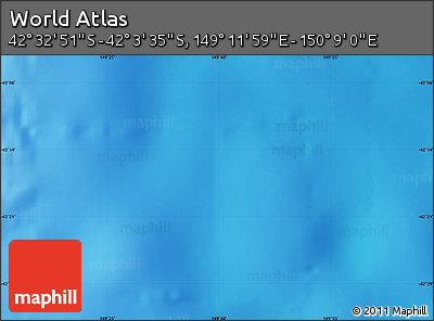 Physical Map of the Area around 42° 18' 13" S, 149° 40' 30" E