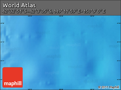 Shaded Relief Map of the Area around 42° 18' 13" S, 149° 40' 30" E