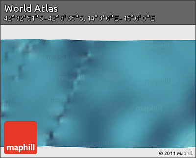 Satellite 3D Map of the Area around 42° 18' 13" S, 14° 31' 30" E