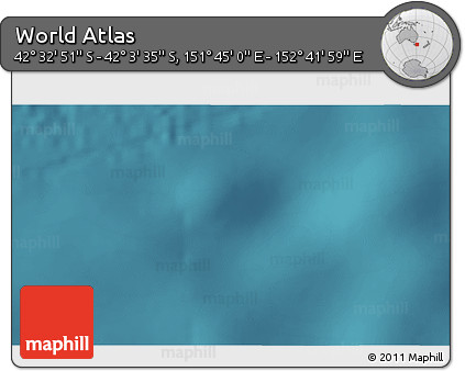Satellite 3D Map of the Area around 42° 18' 13" S, 152° 13' 29" E