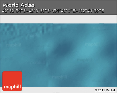 Satellite 3D Map of the Area around 42° 18' 13" S, 152° 13' 29" E
