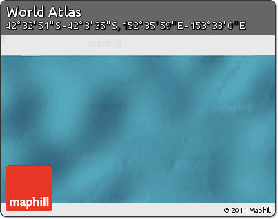 Satellite 3D Map of the Area around 42° 18' 13" S, 153° 4' 29" E