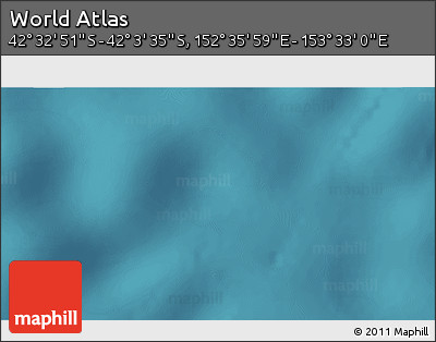 Satellite 3D Map of the Area around 42° 18' 13" S, 153° 4' 29" E