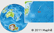 Physical Location Map of the area around 42° 18' 13" S, 153° 4' 29" E