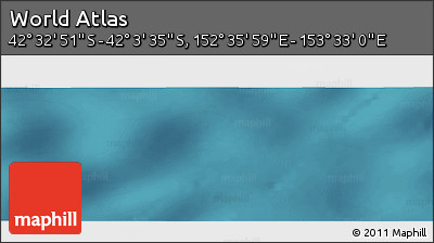 Satellite Panoramic Map of the Area around 42° 18' 13" S, 153° 4' 29" E