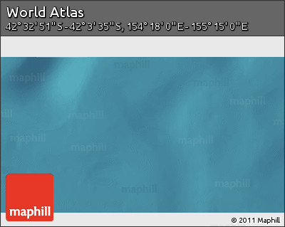 Satellite 3D Map of the Area around 42° 18' 13" S, 154° 46' 30" E