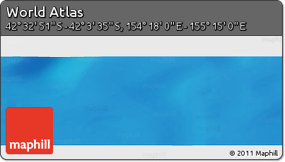 Physical Panoramic Map of the Area around 42° 18' 13" S, 154° 46' 30" E