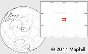 Blank Location Map of the area around 42° 18' 13" S, 155° 37' 30" E