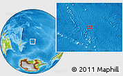 Physical Location Map of the area around 42° 18' 13" S, 155° 28' 29" W