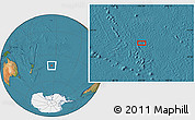 Satellite Location Map of the area around 42° 18' 13" S, 155° 28' 29" W